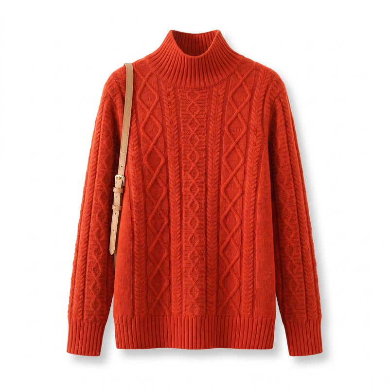 Thick Wool Jumper for Women with Twist Pattern - product view 6 | Buffalo Gears