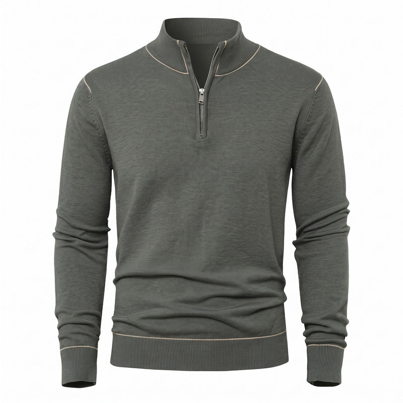 Thick Zip Jumper for Men with High Collar - product view 13 | Buffalo Gears