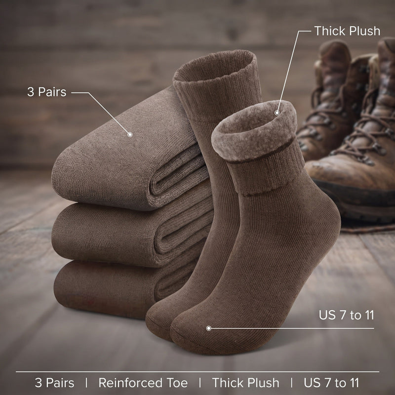 Three Pairs of Thermal Hiking Socks with Reinforced Toes - product view 2 | Buffalo Gears