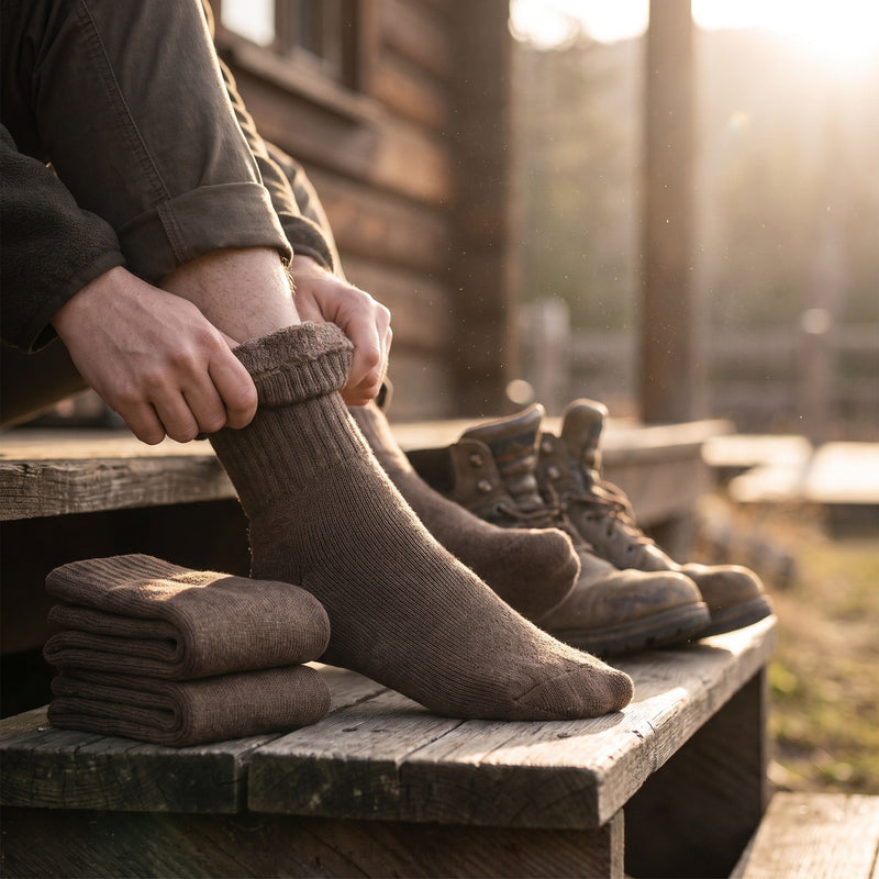 Three Pairs of Thermal Hiking Socks with Reinforced Toes - product view 3 | Buffalo Gears