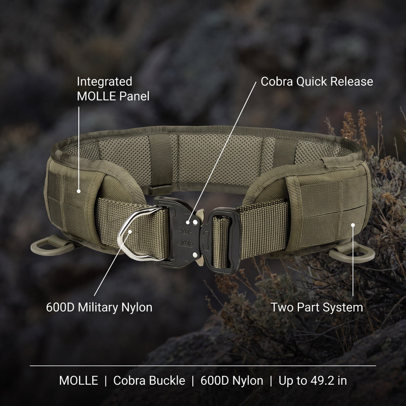 Two Part MOLLE Duty Belt with Cobra Quick Release Buckles - product view 2 | Buffalo Gears