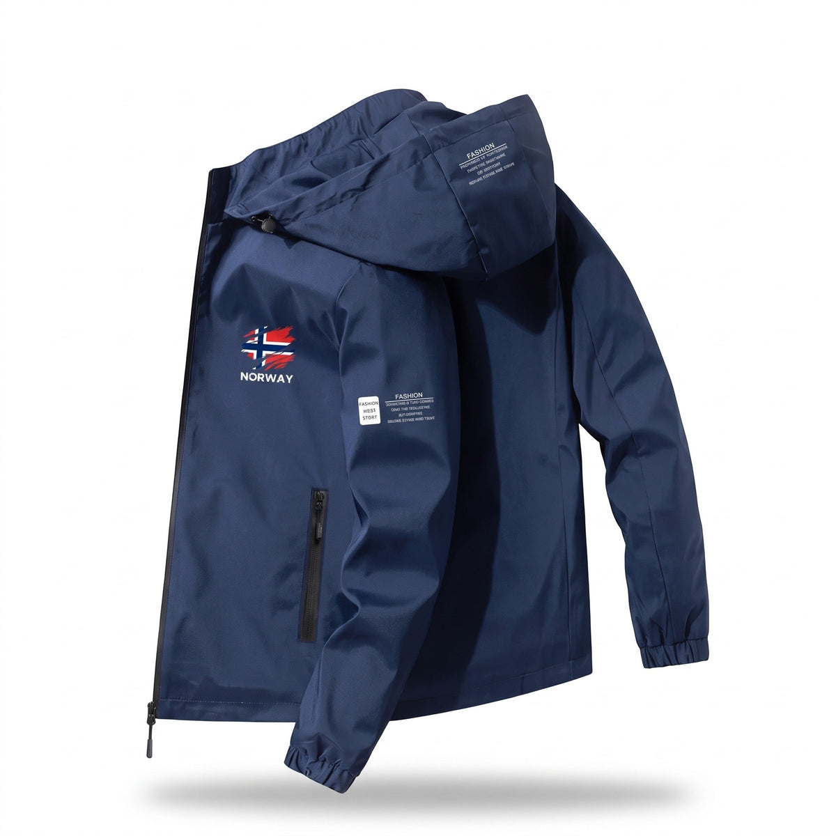 Unisex Windbreaker with Nordic Print and Hood - product view 1 | Buffalo Gears