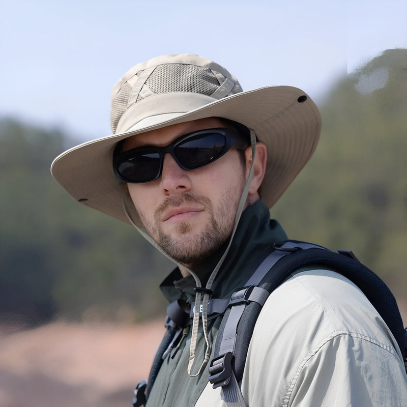 Ventilated Wide Brim Hat for Sunny Trail Hikes - product view 9 | Buffalo Gears