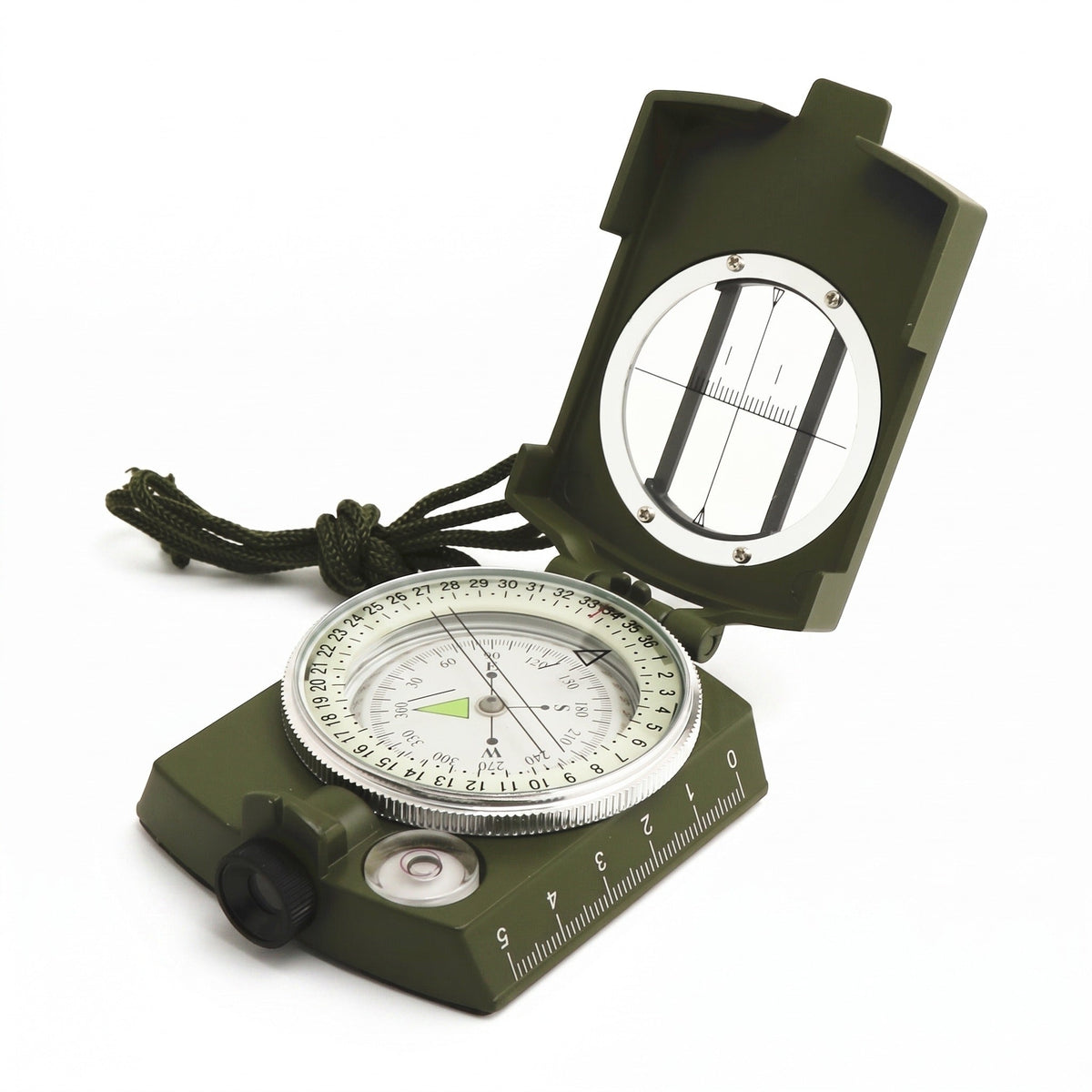 Waterproof Sighting Compass in Zinc Aluminium Alloy - product view 1 | Buffalo Gears