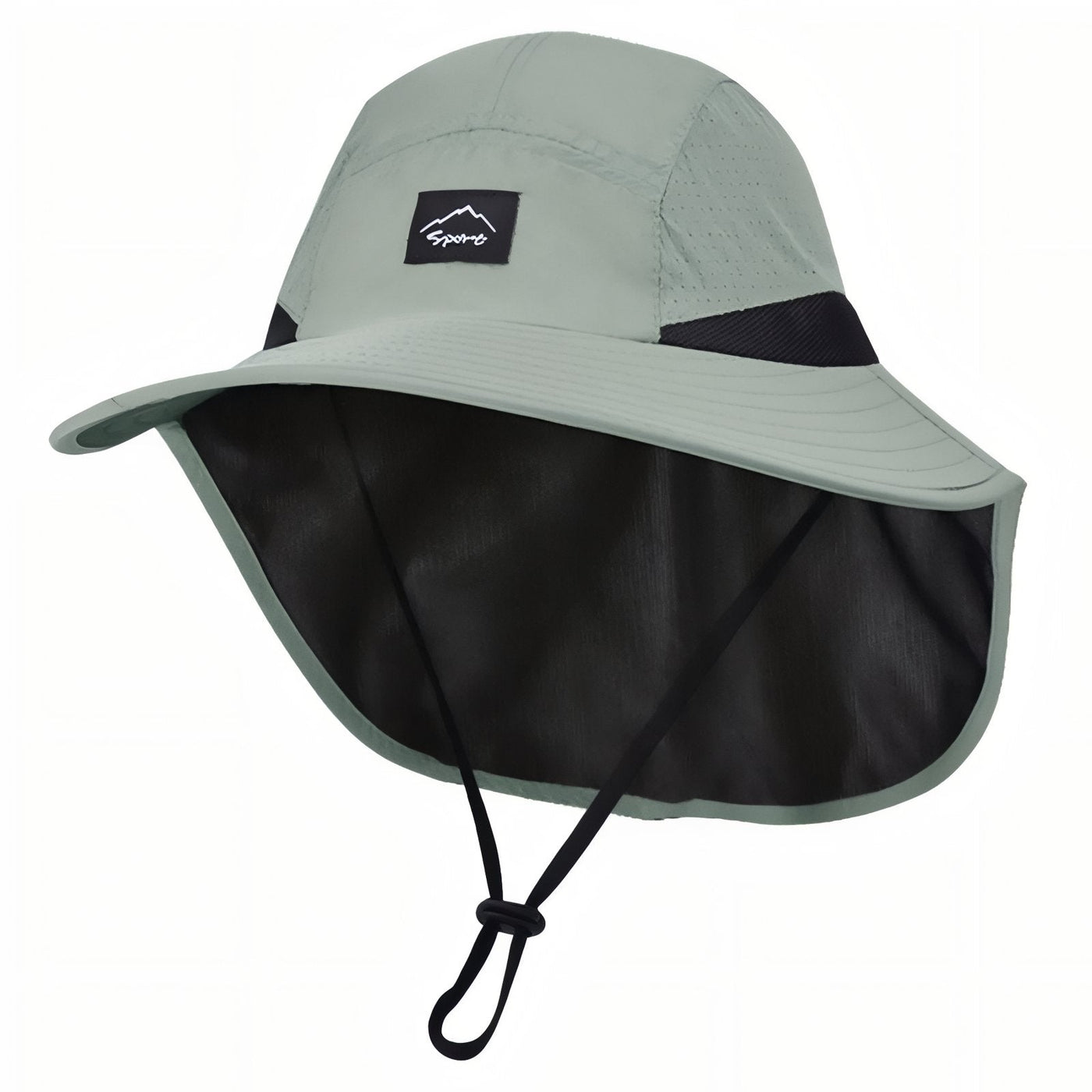 Wide Brim Hiking Cap with Sun Flap for Neck Cover - product view 1 | Buffalo Gears