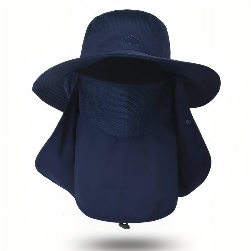 Wide Brim Sun Hat with Removable Neck Flap for Hikers - product view 16 | Buffalo Gears