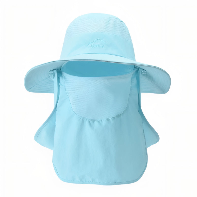 Wide Brim Sun Hat with Removable Neck Flap for Hikers - product view 19 | Buffalo Gears