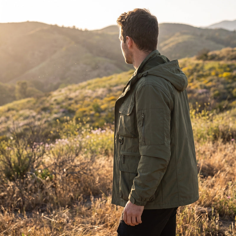 Windbreaker for Men with Zip Off Sleeves - product view 2 | Buffalo Gears