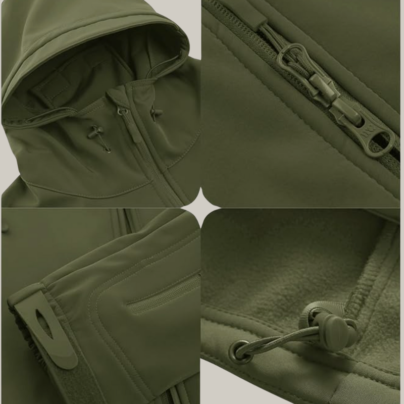Windproof Fleece-Lined Jacket for Wet Mountain Hikes - product view 5 | Buffalo Gears