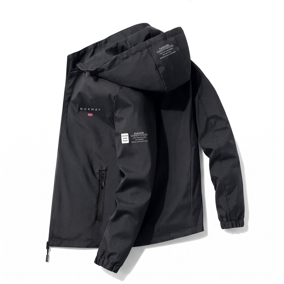 Windproof Hiking Jacket with Nordic Print, Unisex - product view 1 | Buffalo Gears