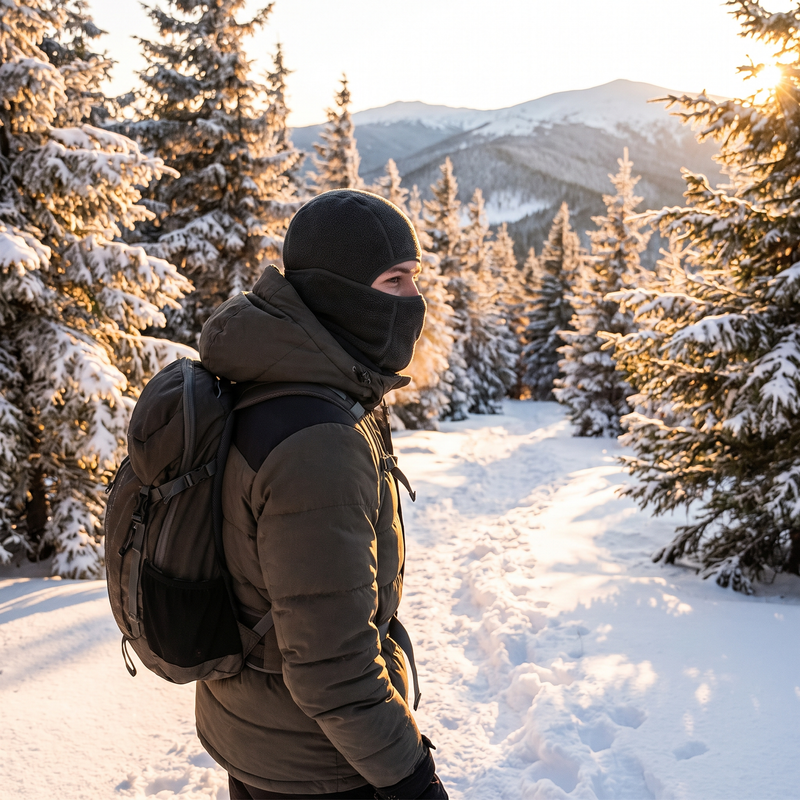 Windproof Polar Fleece Balaclava for Winter Outings - product view 2 | Buffalo Gears