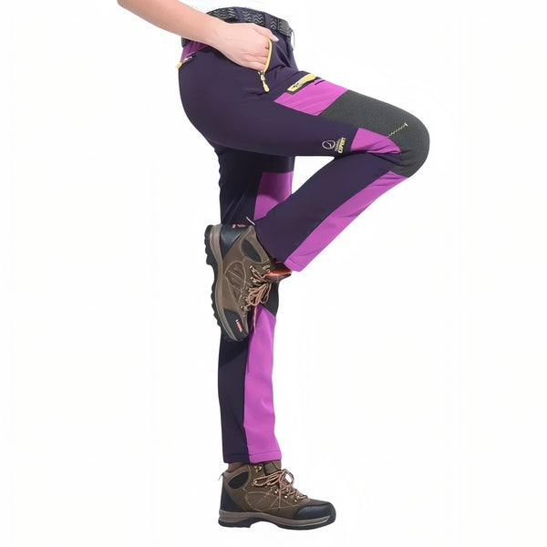 Women's Fleece-Lined Windproof Trekking Trousers