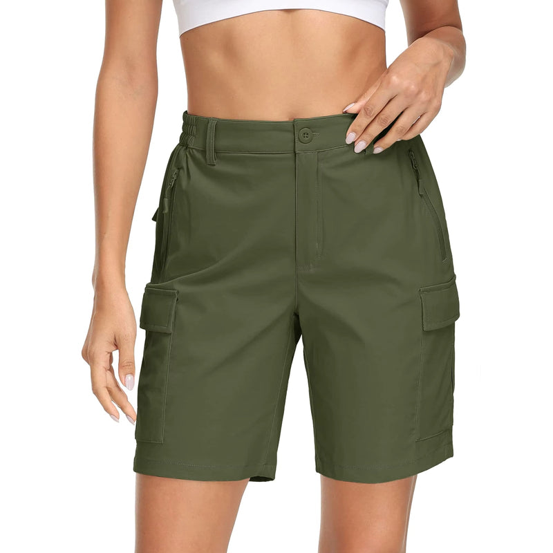 Women's Quick-Dry Cargo Trekking Shorts for the Trail - product view 6 | Buffalo Gears