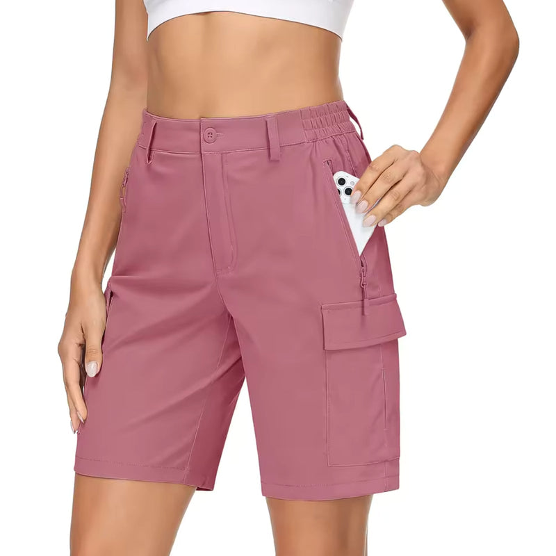 Women's Quick-Dry Cargo Trekking Shorts for the Trail - product view 12 | Buffalo Gears