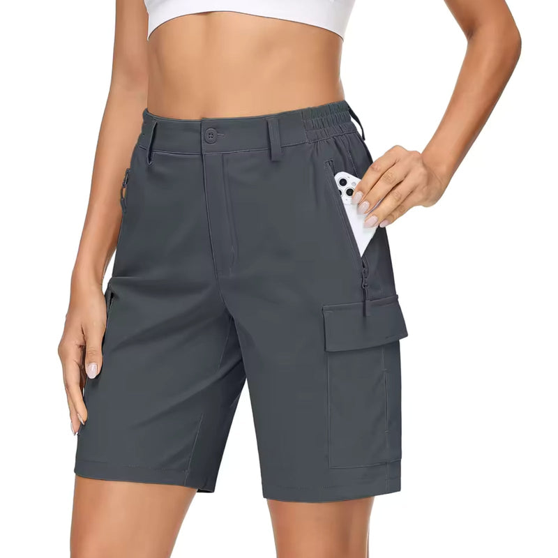 Women's Quick-Dry Cargo Trekking Shorts for the Trail - product view 14 | Buffalo Gears