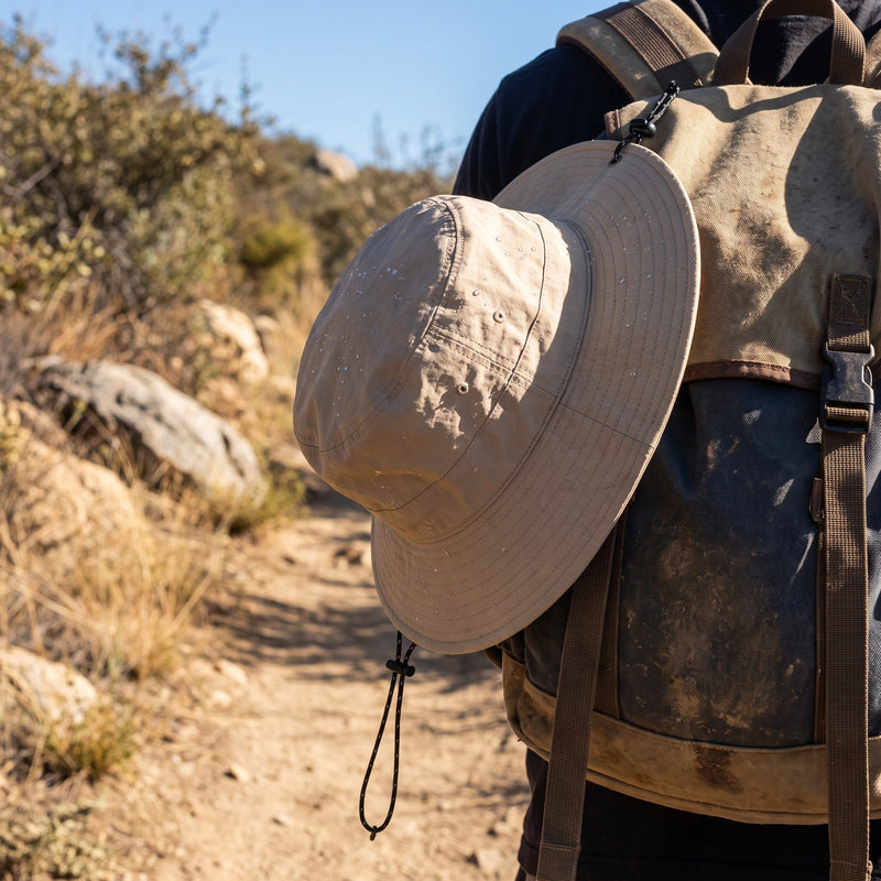 Women's Water-Repellent Wide-Brim Hiking Sun Hat - product view 6 | Buffalo Gears