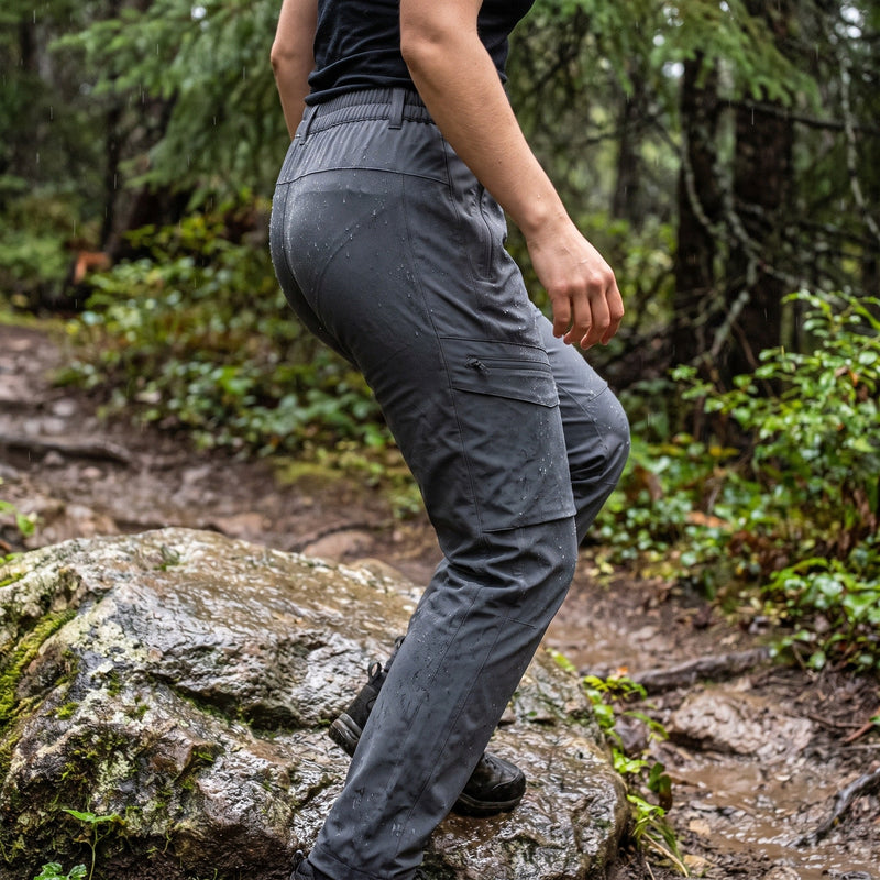 Women's Waterproof Trekking Trousers with Elastic Waist - product view 5 | Buffalo Gears