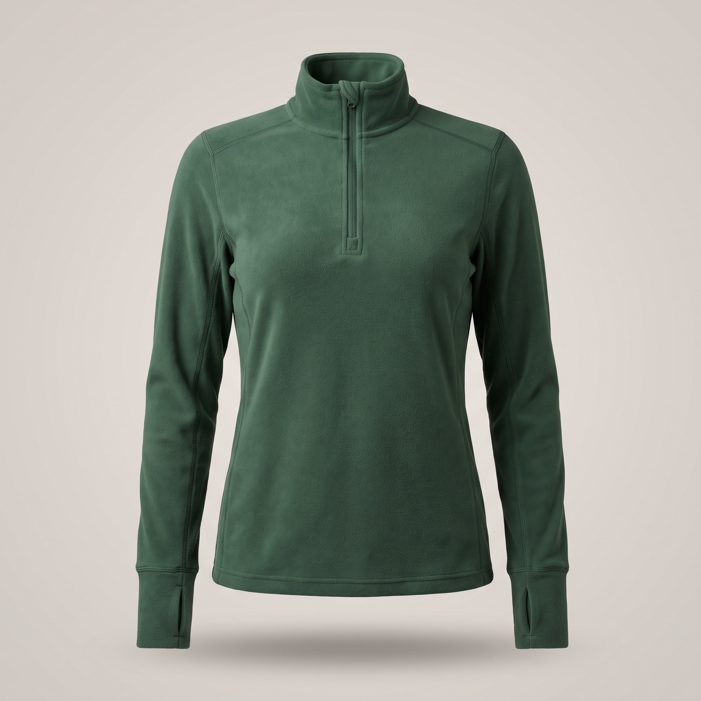 Women's Quarter-Zip Microfleece Midlayer Thumbholes Hiking Top - product view 1 | Buffalo Gears