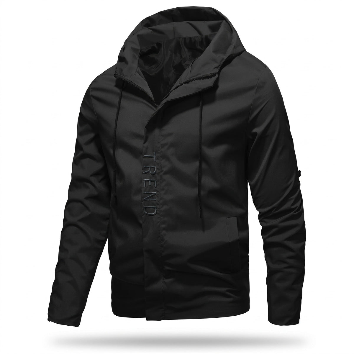Workwear Style Jacket for Men, Hooded in Black - product view 1 | Buffalo Gears