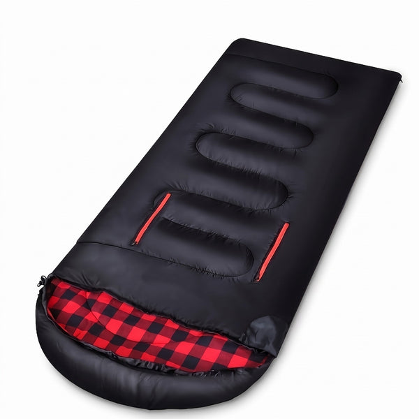 XXL Flannel Lined Sleeping Bag, Four Season Envelope
