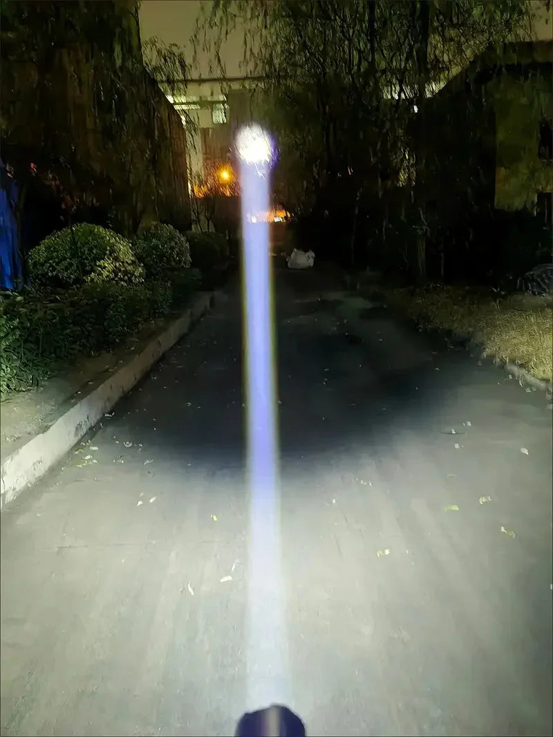 High-Lumen Tactical Torch Rechargeable LED Zoom Power Bank