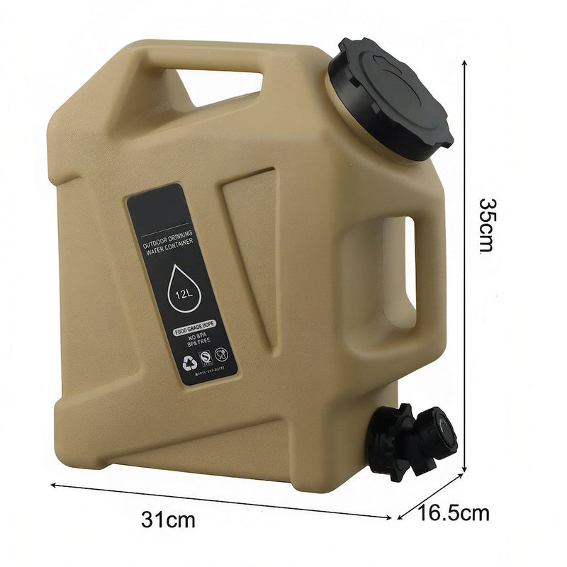 12 Litre Water Jug with Spigot for Off-Grid Camping - product view 4 | Buffalo Gears