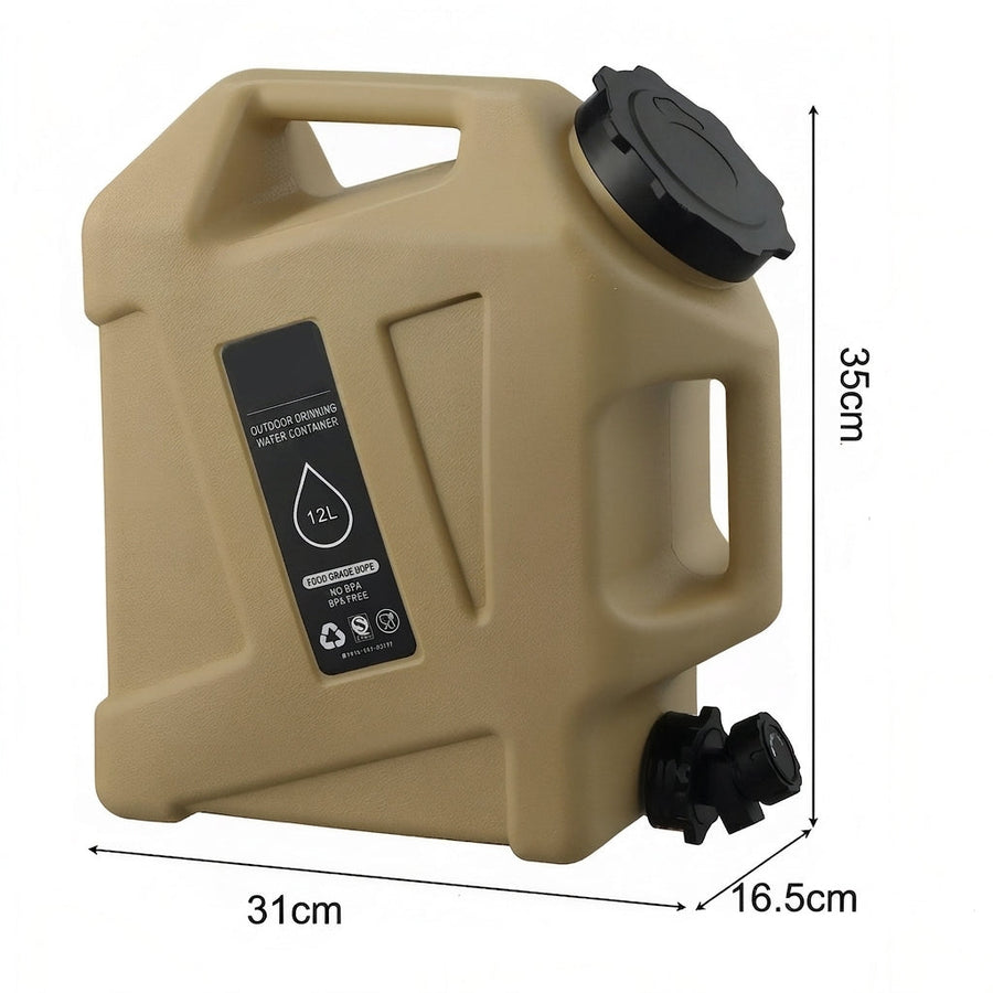 12 Litre Water Jug with Spigot for Off-Grid Camping - product view 4 | Buffalo Gears