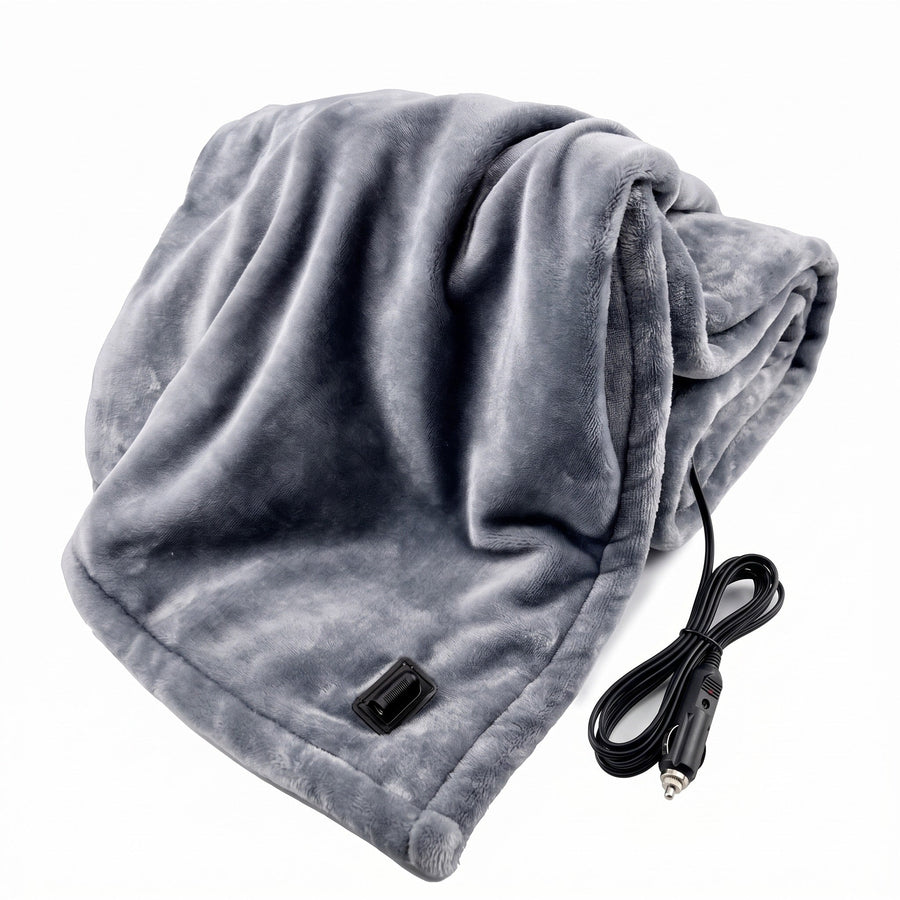 12V Flannel Heated Car Blanket, 150 x 100 cm with 9 Heat Levels - product view 1 | Buffalo Gears