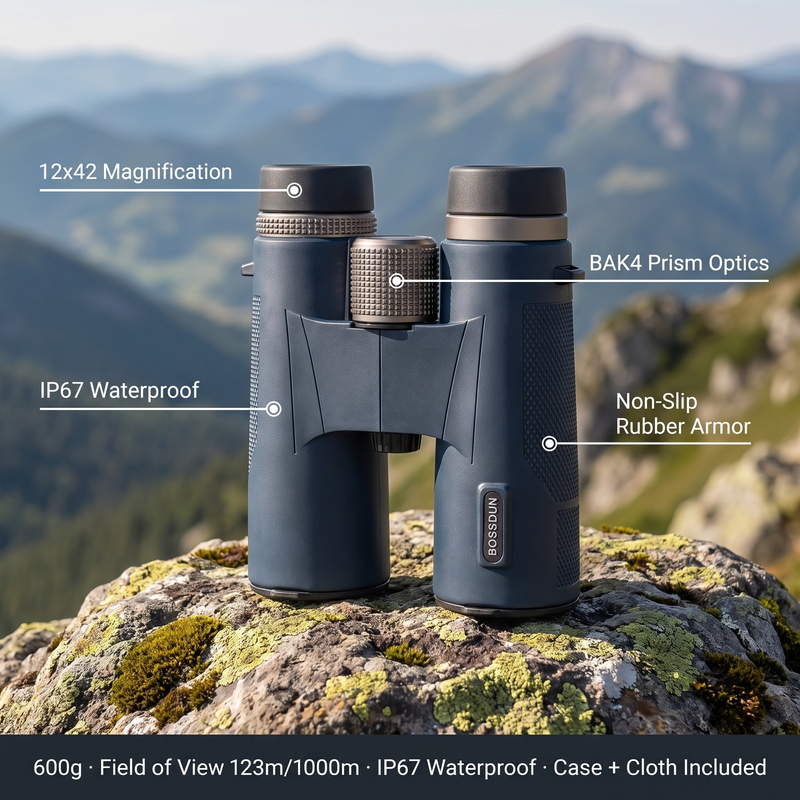 12x42 Waterproof Binoculars for Wildlife Watching - product view 2 | Buffalo Gears