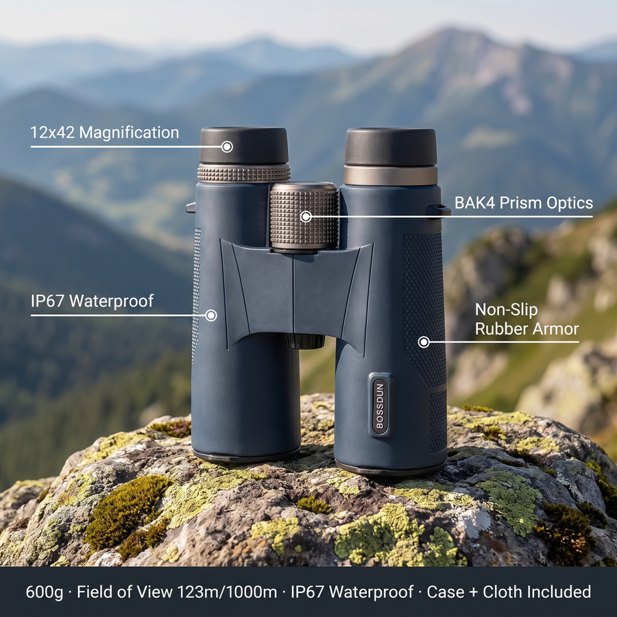 12x42 Waterproof Binoculars for Wildlife Watching - product view 2 | Buffalo Gears