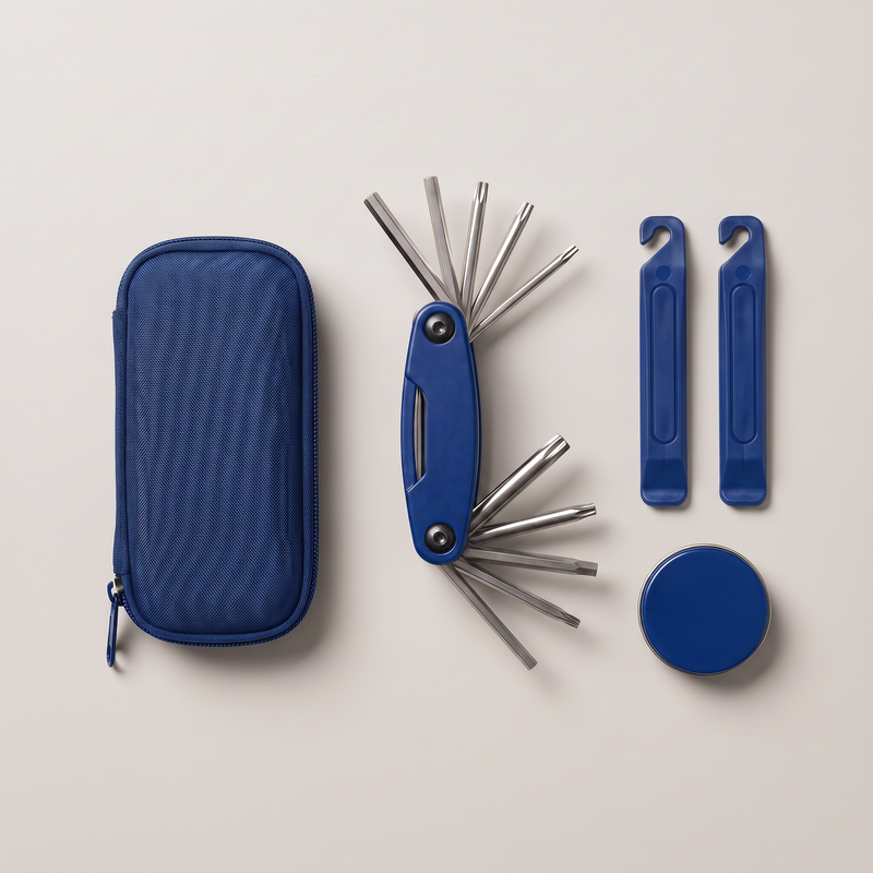 16-in-1 Bike Multi-Tool Kit Tyre Levers Puncture Repair Case - Blue | Buffalo Gears