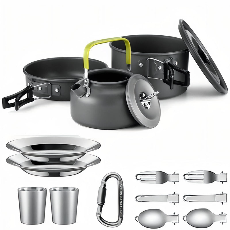2-Person Camping Cookware Set for Backpacking Meals - product view 18 | Buffalo Gears