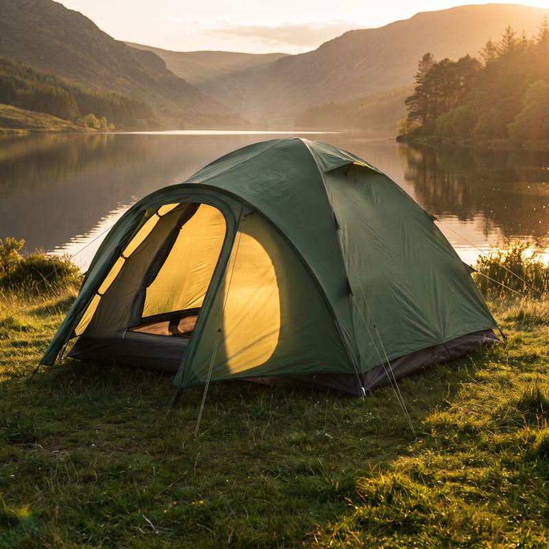 2-Person Double-Layer Dome Tent Waterproof Quick-Pitch Camping - product view 3 | Buffalo Gears