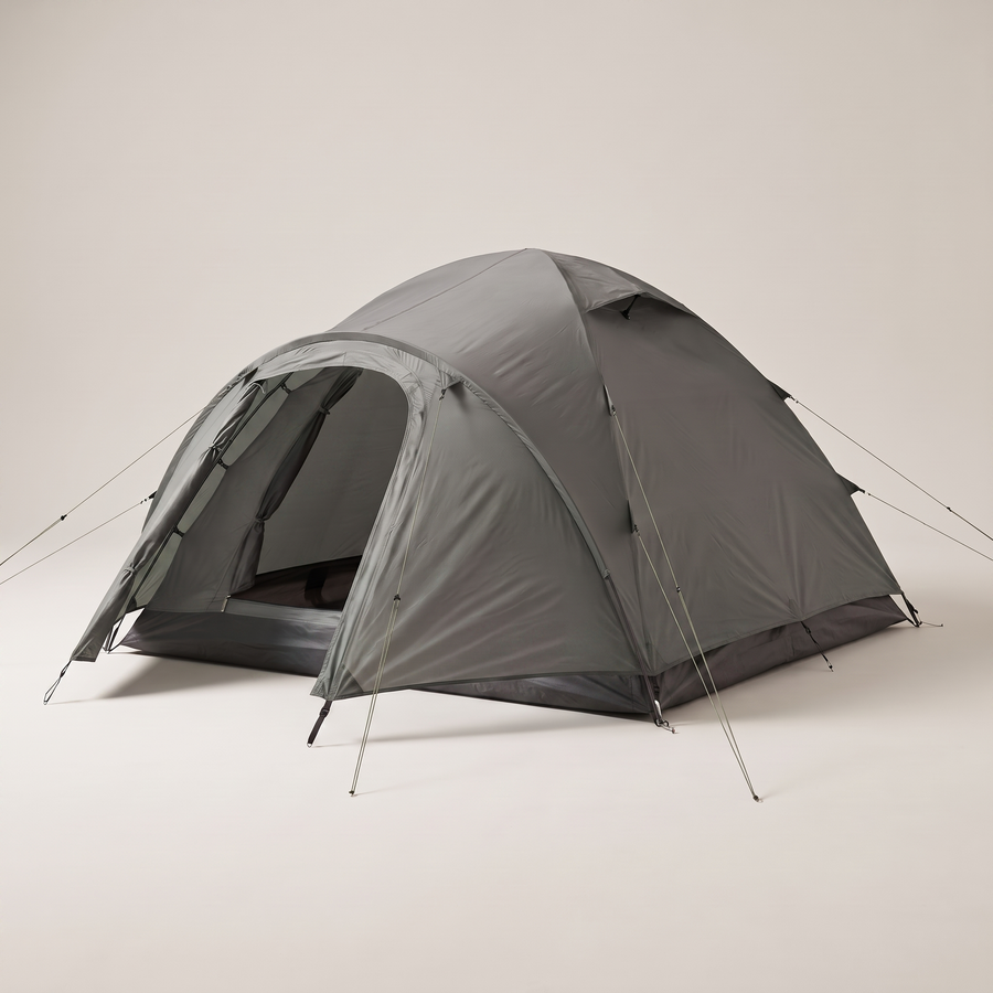 2-Person Double-Layer Dome Tent Waterproof Quick-Pitch Camping - Grey | Buffalo Gears