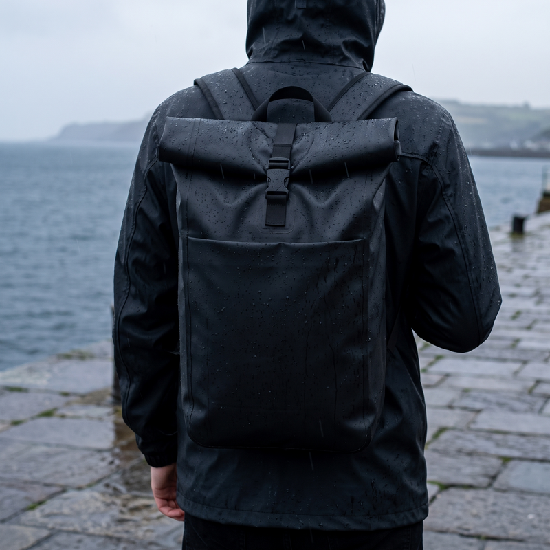 30L Waterproof Roll-Top Backpack Dry Bag Laptop Compartment - product view 3 | Buffalo Gears