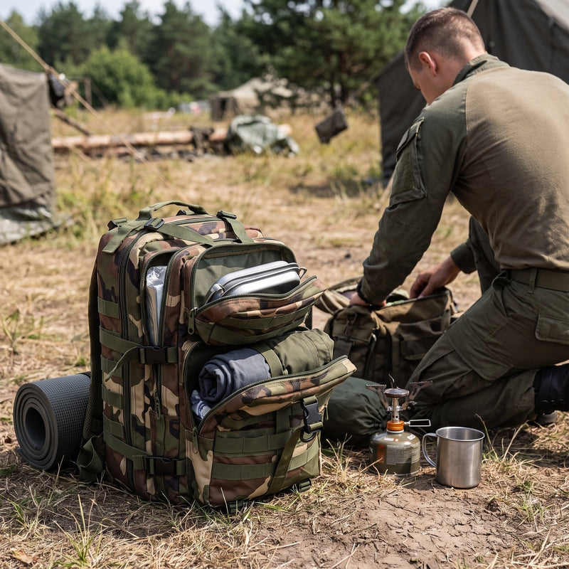 35L MOLLE Assault Pack in Tough Military Nylon - product view 5 | Buffalo Gears