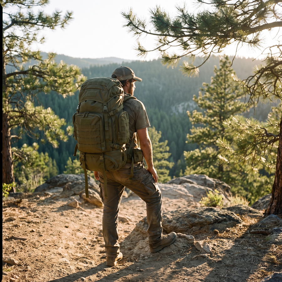 45-Litre Tactical Backpack with Full MOLLE Webbing - product view 2 | Buffalo Gears