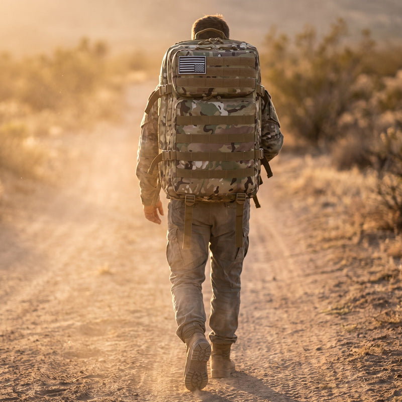 45L MOLLE Rucksack with 5 Pockets in 600D Nylon - product view 3 | Buffalo Gears