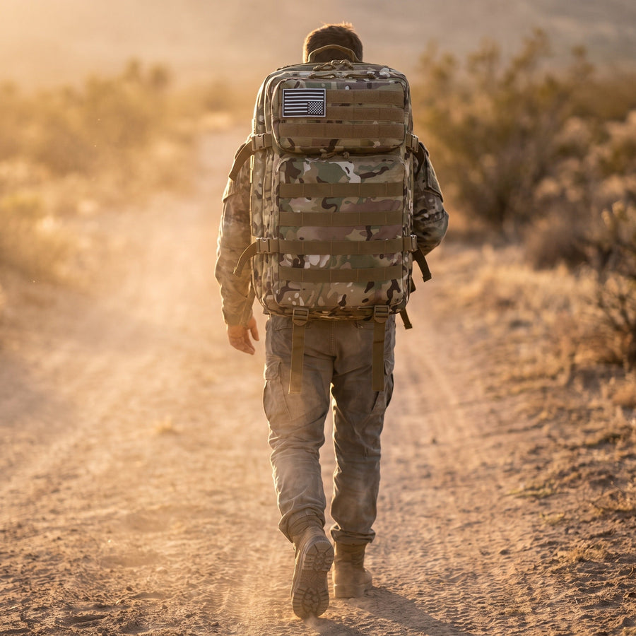 45L MOLLE Rucksack with 5 Pockets in 600D Nylon - product view 3 | Buffalo Gears