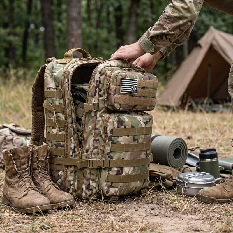 45L MOLLE Rucksack with 5 Pockets in 600D Nylon - product view 5 | Buffalo Gears