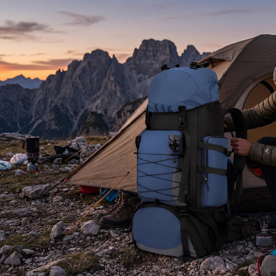 90 Litre Trekking Backpack with Ventilated Back System - product view 5 | Buffalo Gears