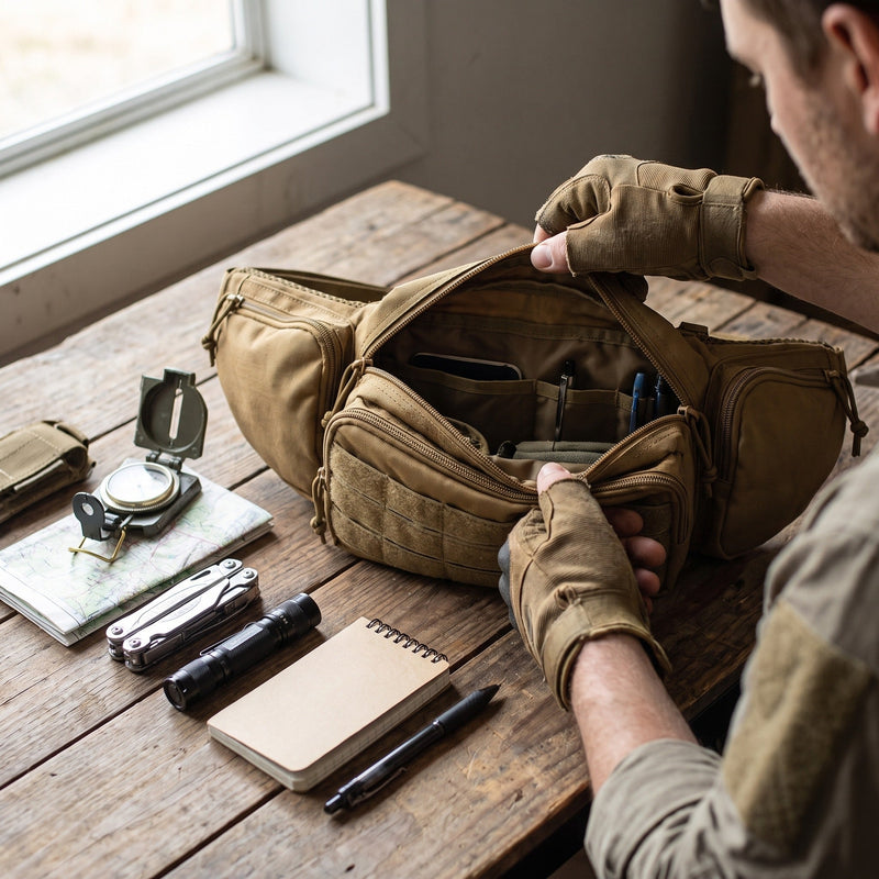 900D Nylon Waist Bag with MOLLE Panel, Waist or Sling - product view 5 | Buffalo Gears