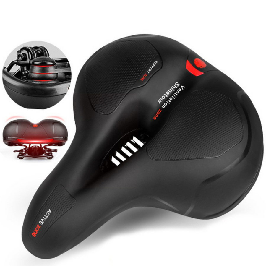 ActiveZone Gel Bike Seat with Suspension and Cut-Out Design - product view 4 | Buffalo Gears