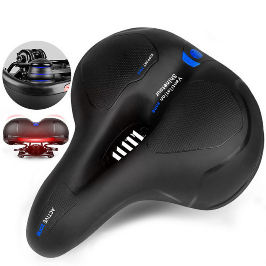 ActiveZone Gel Bike Seat with Suspension and Cut-Out Design - product view 5 | Buffalo Gears