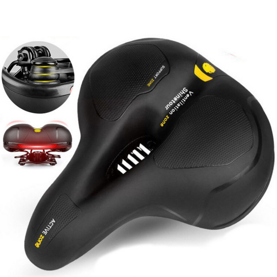 ActiveZone Gel Bike Seat with Suspension and Cut-Out Design - product view 6 | Buffalo Gears