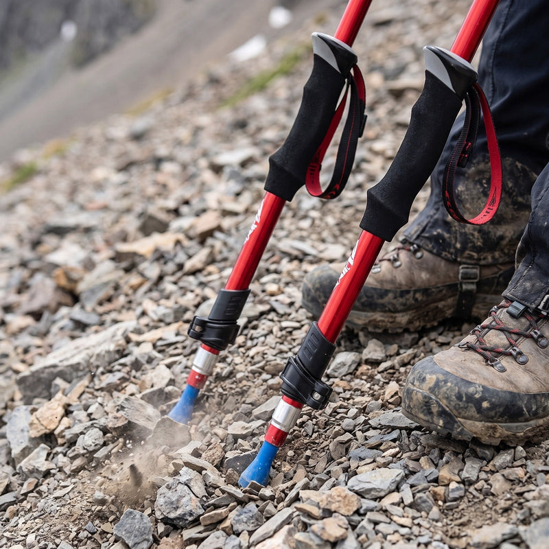 Adjustable Aluminium Trekking Poles with Anti-Shock Tips - product view 5 | Buffalo Gears