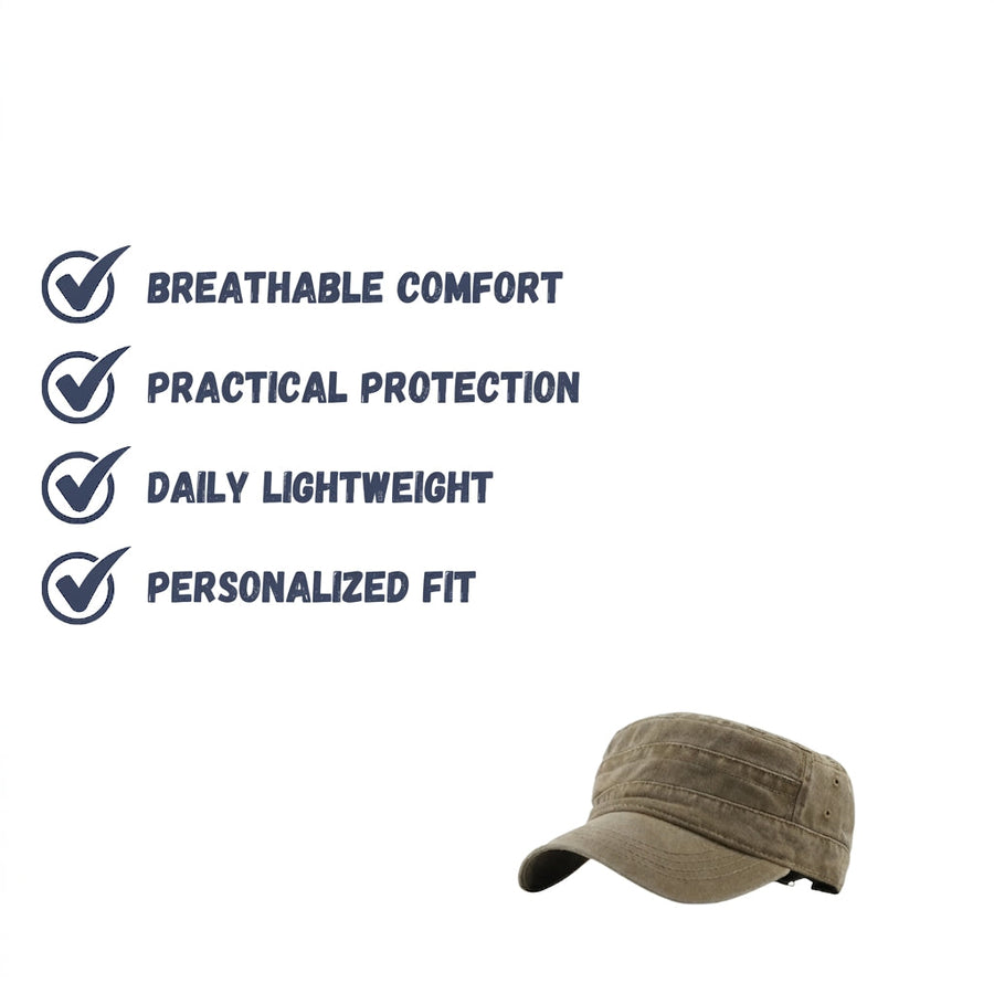 Adjustable Cotton Sun Cap for Hiking, Camping and Travel - product view 3 | Buffalo Gears