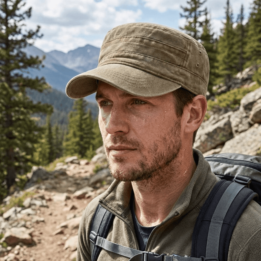 Adjustable Cotton Sun Cap for Hiking, Camping and Travel - product view 4 | Buffalo Gears