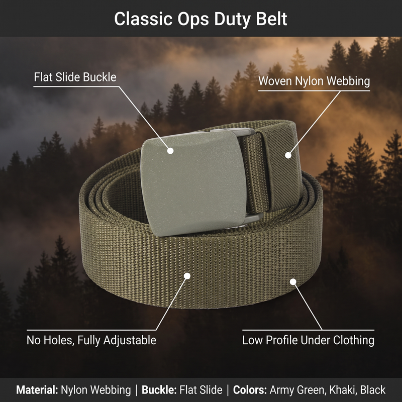 Adjustable Nylon MOLLE Battle Belt for Tactical Loadouts - product view 3 | Buffalo Gears