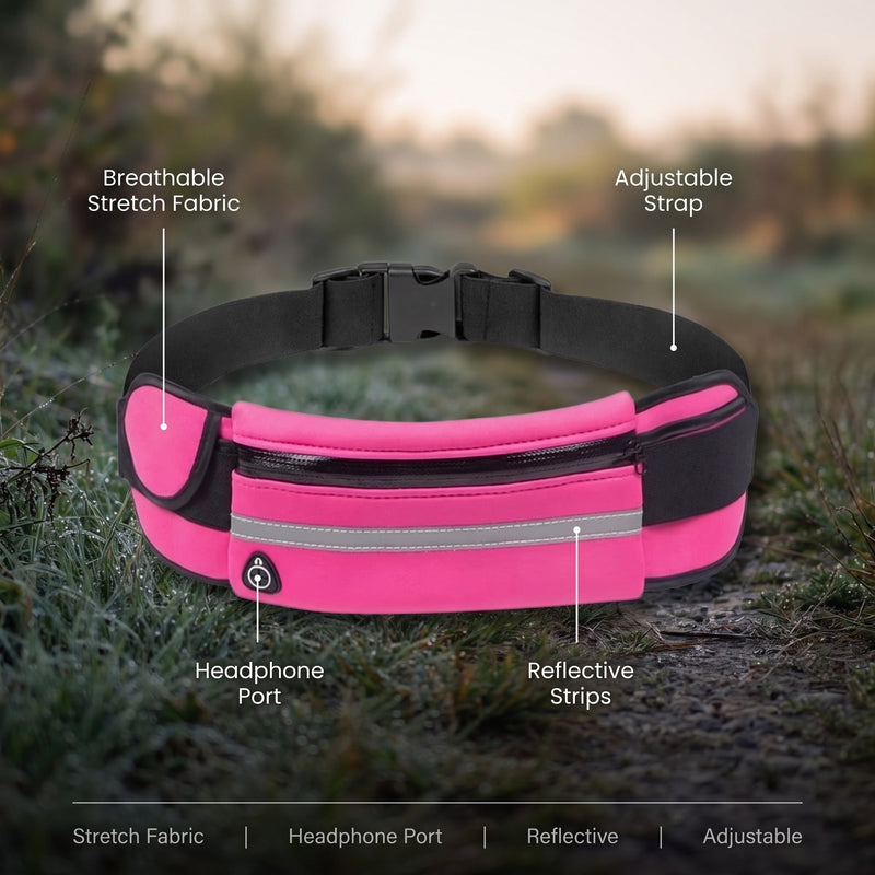 Adjustable Trail Running Waist Belt with Headphone Port - product view 2 | Buffalo Gears